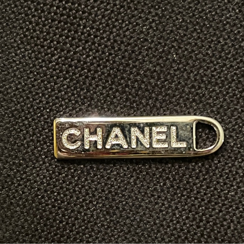 Chanel CC Silver Zipper Pull Charm